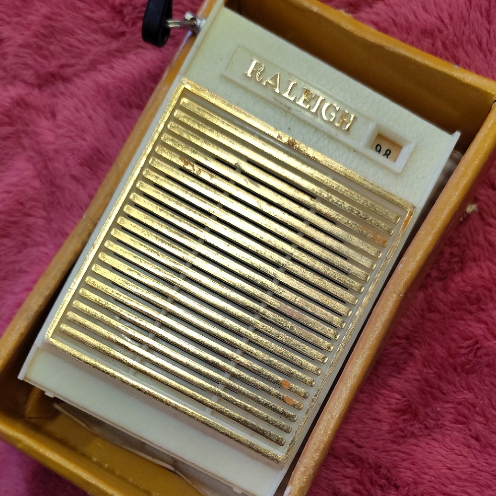 Raleigh Runway Gold and White Electronic Device